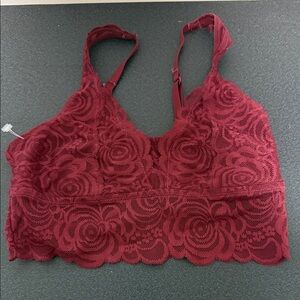 Flirtitude Lace Bralette in Burgundy